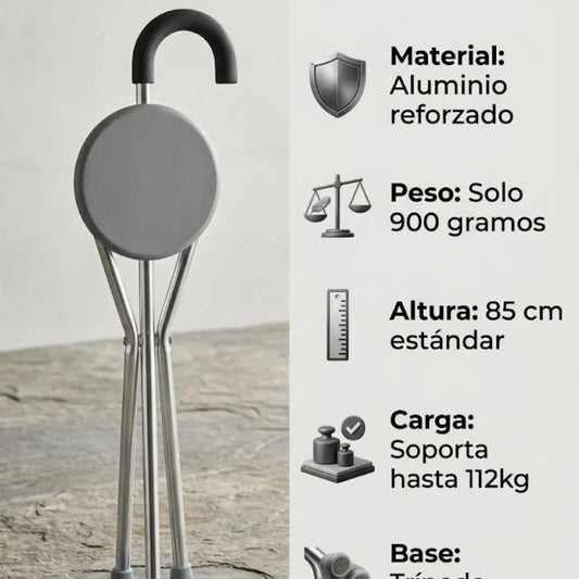 BASTON CON ASIENTO PLEGABLE