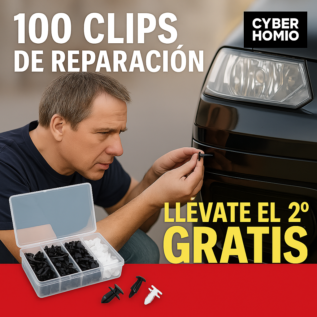 Caja de 100 Clips de Fijación Universal