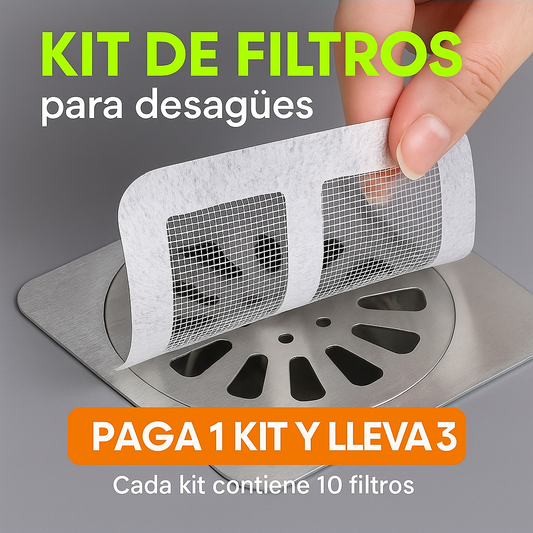 Kit de Filtros para Desagüe 3X1