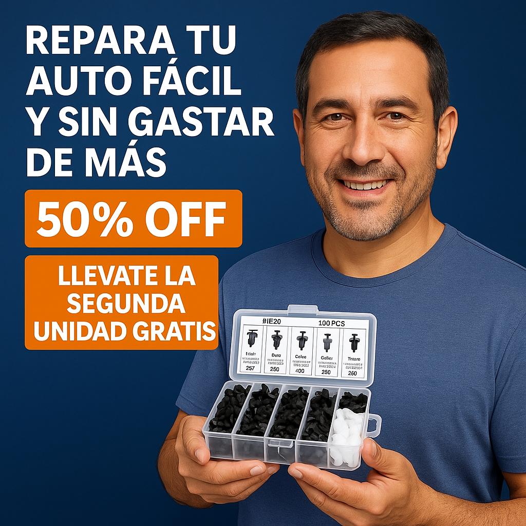 Caja de 100 Clips de Fijación Universal